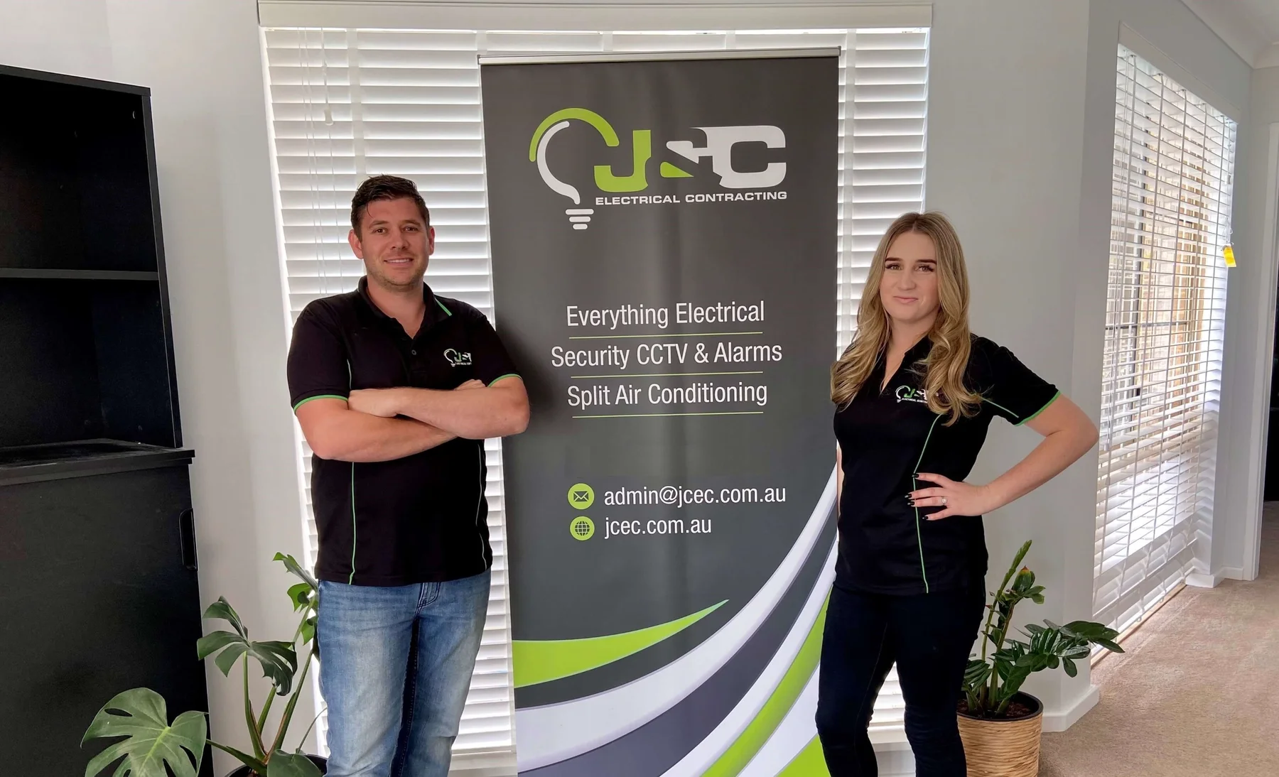 Josh and Casey from J & C Electrical Contracting